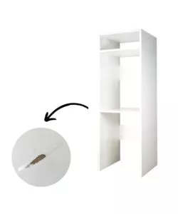 Outlet - difetti estetici - mobile per lavatrice e asciugatrice bianco, 70x64x203 cm