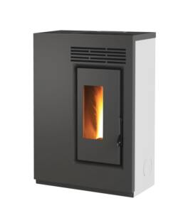 STUFA A PELLET SLIM VENTILATA CARIS 'FIORE' BIANCO 5,0 KW