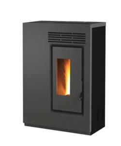 STUFA A PELLET SLIM VENTILATA CARIS 'FIORE' NERO 5,0 KW