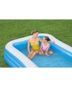 Piscina gonfiabile rettangolare per bambini bestway 3 anelli 305x183x56 cm