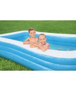 Piscina gonfiabile rettangolare per bambini bestway 3 anelli 305x183x56 cm