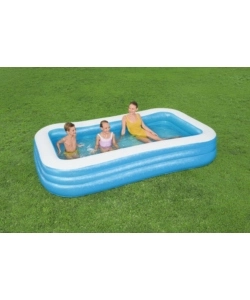 Piscina gonfiabile rettangolare per bambini bestway 3 anelli 305x183x56 cm