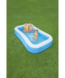 Piscina gonfiabile rettangolare per bambini bestway 3 anelli 305x183x56 cm