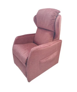 Poltrona 'jolly 2' con recliner e alzata elettrica in tessuto mattone, 75x85x108 cm