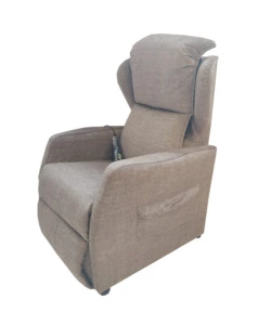 Poltrona 'jolly 2' con recliner e alzata elettrica in tessuto mattone, 75x85x108 cm