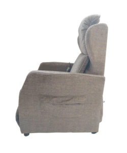 Poltrona "jolly 2" con recliner e alzata elettrica in tessuto mattone, 75x85x108 cm