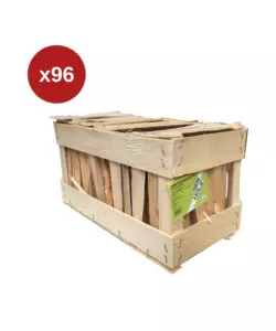 Bancale 96 cassette di legnetti 100% abete accendifuoco - 6 kg in origine