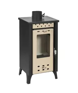 Stufa a legna divina fire 'matilde' beige 7,7 kw