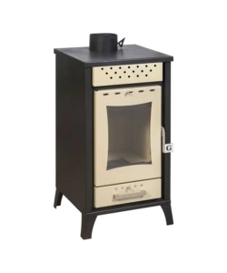 Stufa a legna divina fire 'olga' beige 15 kw