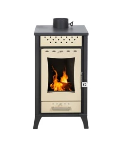 Stufa a legna divina fire "olga" beige 15 kw