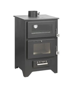 Stufa a legna con forno divina fire 'silvia' nero 14,6 kw