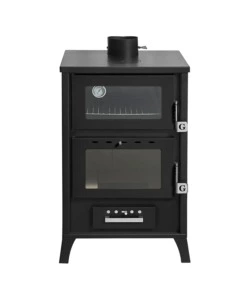 Stufa a legna con forno divina fire "marika" nero 22 kw