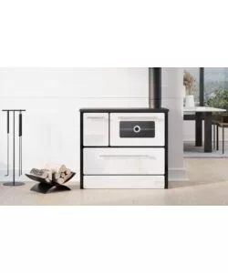 Cucina a legna divina fire "beatrice" bianco 9 kw