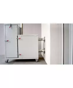 Stufa a pellet senza canna fumaria pirox "turbopellet" bianco 11 kw