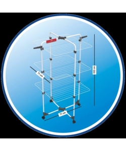 Stendibiancheria verticale vileda 'mixer 3' in acciaio, 71x71x132 cm