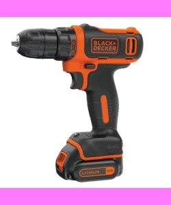 Trapano avvitatore a batteria black+decker "bdcdd12kb-qw" con valigetta e 2 batterie 10.8v 1,5ah