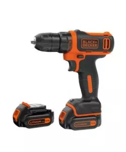 Trapano avvitatore a batteria black+decker 'bdcdd12kb-qw' con valigetta e 2 batterie 10.8v 1,5ah