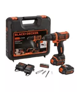 Kit valigetta trapano avvitatore a batteria black+decker 'bdcdd12kb-qw' 2 batterie 10,8v 1,5ah