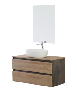 Mobile bagno sospeso 'revital' noce, 80x46x51 cm