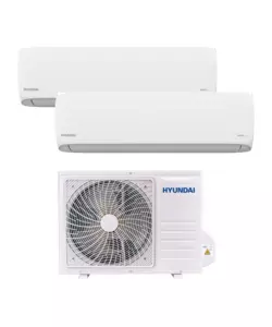 Climatizzatore caldo freddo hyundai pompa di calore 4 in 1 'wshn-dual 093+123' dualsplit e unita' esterna 9000 + 12000 btu con wi-fi