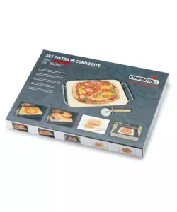 Set pietra e rotella tagliapizza ompagrill 30x38 cm