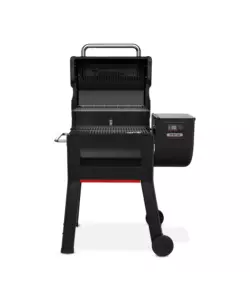 Barbecue a pellet weber "smoque" nero con griglia 56x45 cm