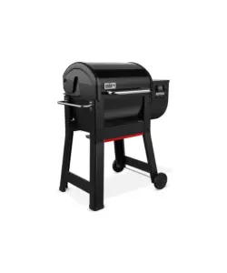 Barbecue a pellet weber "smoque" nero con griglia 56x45 cm