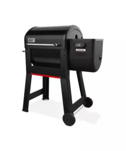 Barbecue a pellet weber "smoque" nero con griglia 56x45 cm