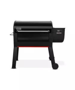 Barbecue a pellet weber 'smoque xl' nero con griglia 86x45 cm