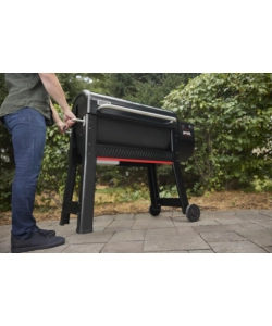 Barbecue a pellet weber "smoque xl" nero con griglia 86x45 cm