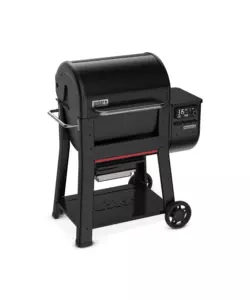 Barbecue a pellet weber "searwood" nero con griglia 61x45 cm