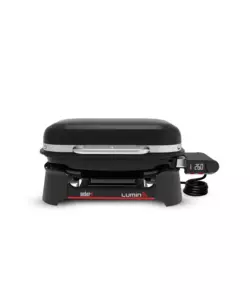 Barbecue elettrico weber 'lumin smart black' nero con griglia 49x33 cm