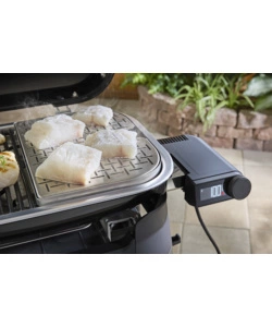 Barbecue elettrico weber "lumin smart black" nero con griglia 49x33 cm