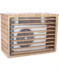 Copri climatizzatore habrita "cc 1306" in legno termo trattato e veneziane mobili 132x58x98 cm