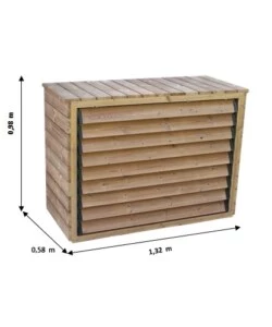 Copri climatizzatore habrita 'cc 1306' in legno termo trattato e veneziane mobili 132x58x98 cm