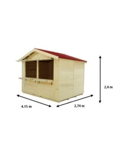 Chiosco in legno da esterno habrita 'sylva 4024' 415x274x240 cm