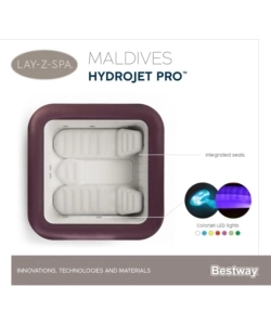 Piscina idromassaggio gonfiabile bestway "lay-z-spa maldives hydrojet pro" per 5-7 persone