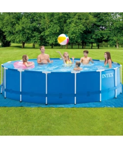 Piscina fuori terra rotonda intex "metal frame" 457x457x122 cm - cod. 28242np