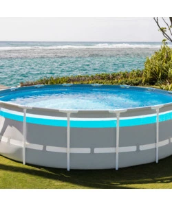 Piscina fuori terra rotonda intex "prisma frame clearview" 488x488x122 cm - cod. 26730np