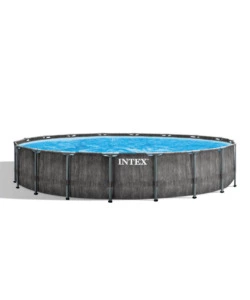 Piscina fuori terra rotonda intex "prisma frame greywood" 549x549x122 cm - cod. 26744np