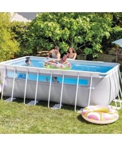 Piscina fuori terra rettangolare intex "prisma frame clearview" 400x200x122 cm - cod. 26770np