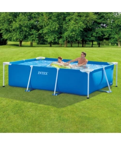 Piscina fuori terra rettangolare intex "rectangular frame" blu 260x160x65 cm - cod. 28271np